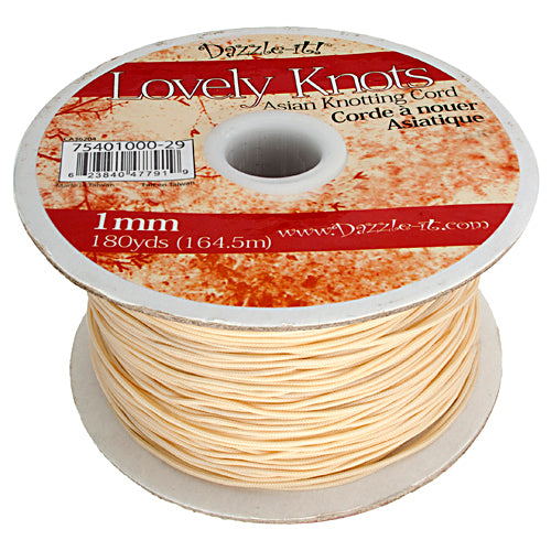 Lovely Knots, Asian Knotting Cord, Ivory, 1mm, ~ 180 yards