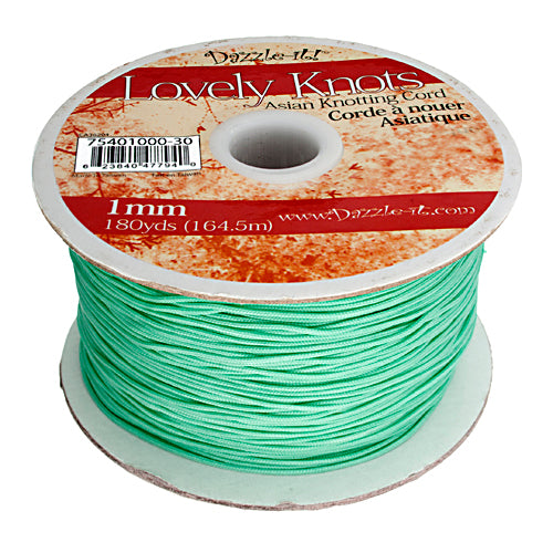 Lovely Knots, Asian Knotting Cord, Turquoise, 1mm, ~ 180 yards