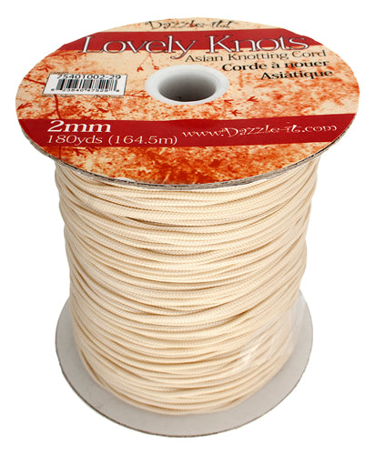 Lovely Knots, Asian Knotting Cord, Ivory, 2mm, ~ 180 yards