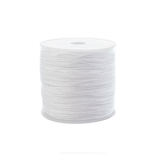 Nylon Beading &amp; Knotting Cord, White, 0.8mm, ~ 100 Meters/Spool