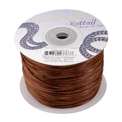 Rattail Cord Navy Blue Lt Chocolate 1mm.(100yd)