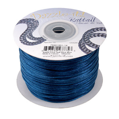 Rattail Cord Navy Blue 1mm.(100yd)