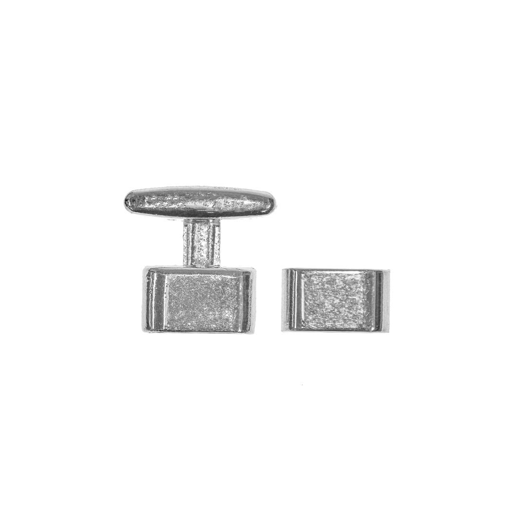 Clasp, Leather Clasp, Silver, Alloy, 33mm x 17mm x 8mm, Sold Per pkg of 1 set