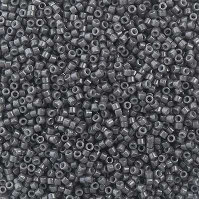 Miyuki Delica 11/0 - Duracoat Opaque Dyed Charcoal Grey- DB00-2368V