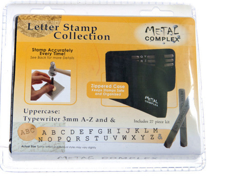 Metal Stamp Set, 3mm ,Upper Case 27 pc. Storybook Alphabet