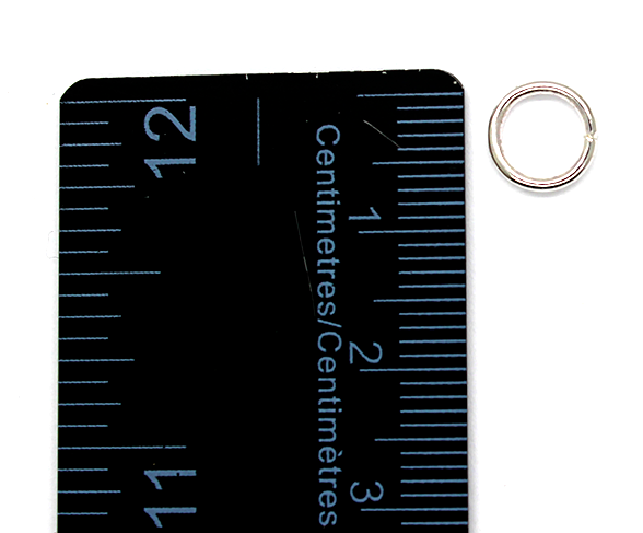 Jump Rings, Bright Silver, Alloy, Round, 8mm, 20 Gauge, 150+ pcs