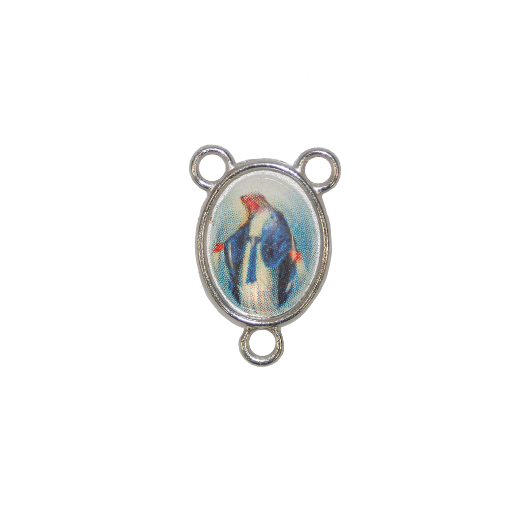 Charms, Mary, Silver, Alloy, 16mm x 11mm, Sold Per pkg 6