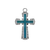 Pendant, Cross, Silver, Alloy, 31mm x 20mm,  Sold Per pkg of 4, Available in Multiple Colours