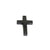 Hematite Large Cross Pendant, Semi-Precious Stone, 40mm x 28mm x 4mm, 2 pcs