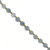 Faceted Hexagon Gemstones With Gold Spacer Bead, 8mm, Available in Various Gemstones