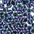 Plastic Beads, Blue Evil Eye, 8mm, 2mm hole, Sold Per pkg of Approx 100+
