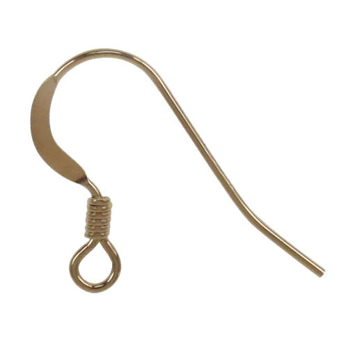 Earring, Gold Filled, Shepperd Hook, 24mm x 9mm x 1mm, 1 pair