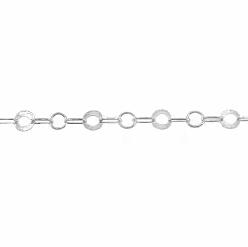 Chain, Oval Chain, 5mm x 4.5mm x 2.5mm, Sterling Silver - Sold per Inch