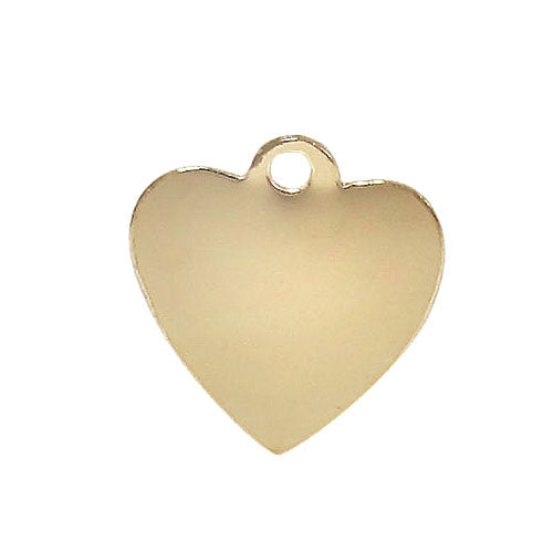 Charm, Large Heart, 14K Gold Filled, 13mm L x 14mm W, 1pc
