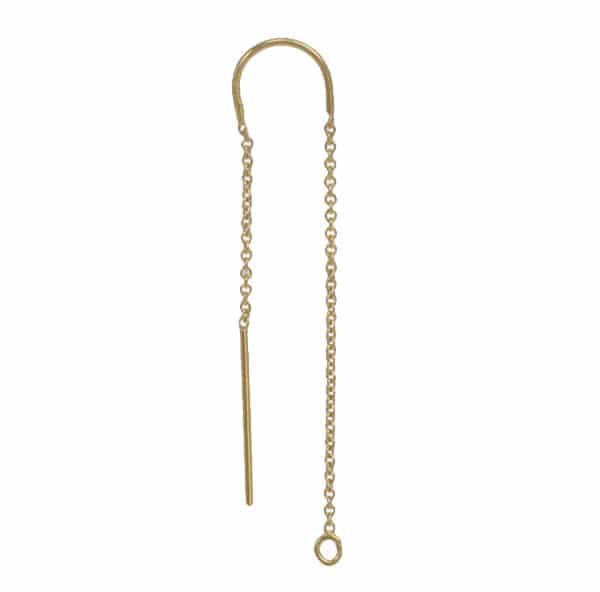 Earring, 14K Gold Filled, U Shape Threader Ear Wire, 1 pair