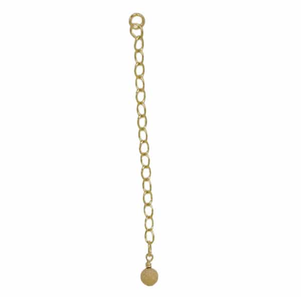 Stardust Ball Chain Extender, 14K Gold Filled, 2 inch w/ 4mm ball bead - 1pc