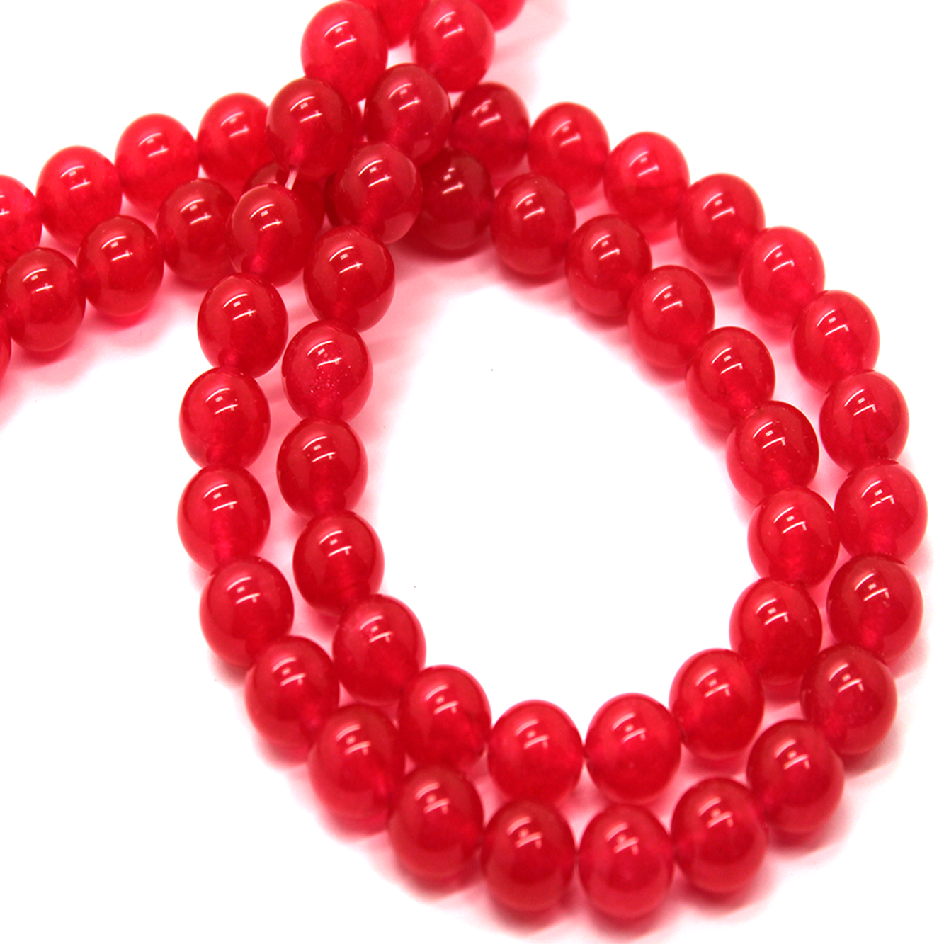 Strawberry Jade, Dyed, Semi-Precious Stone, Available in Multiple Sizes
