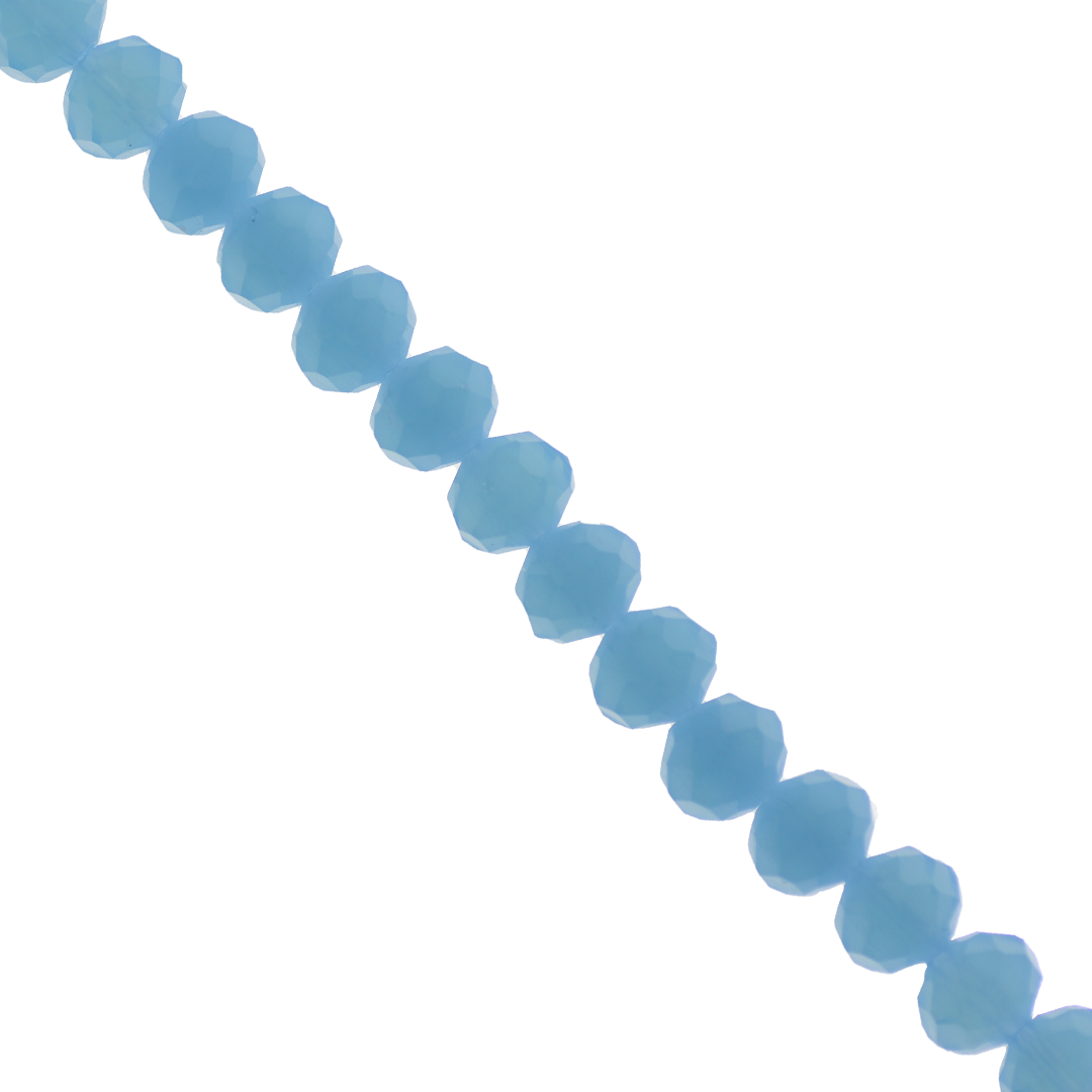 Glass Crystal, Rondelle, Frosted Sky Blue, 3mm X 2.5mm, Approx 120+ pcs/strand