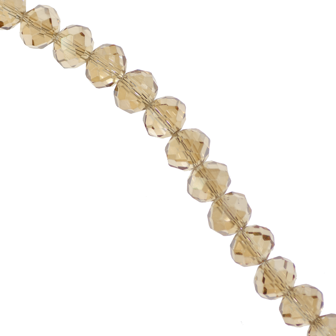 Glass Crystal, Rondelle, Metallic Tan, 4mm X 3mm, Approx 120+ pcs per strand