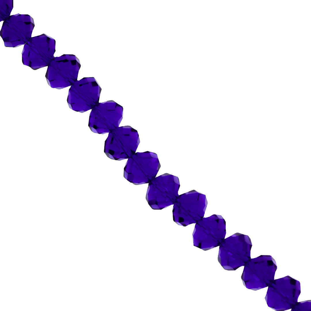 Glass Crystal Beads, Rondelle, Faceted, 4mm x 3.5mm, 105 pcs per strand, Available in Multiple Colours