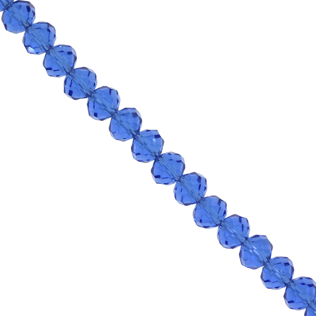 Glass Crystal, Rondelle, Sapphire, 2mm X 2.5mm, Approx 180+ pcs/strand