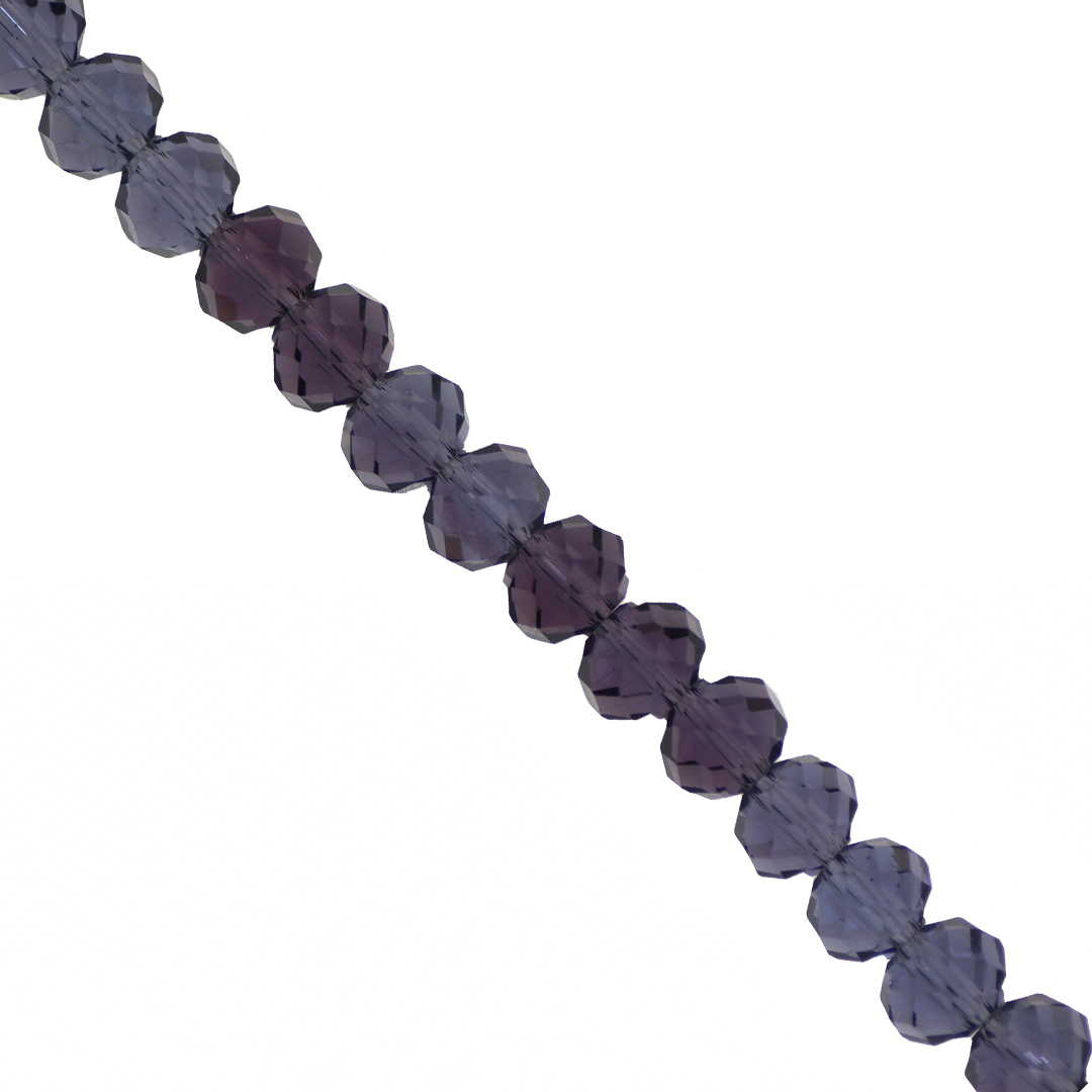 Glass Crystal Beads, Rondelle, Faceted, 6mm, Approx 80 pcs per strand, Available in Multiple Colours