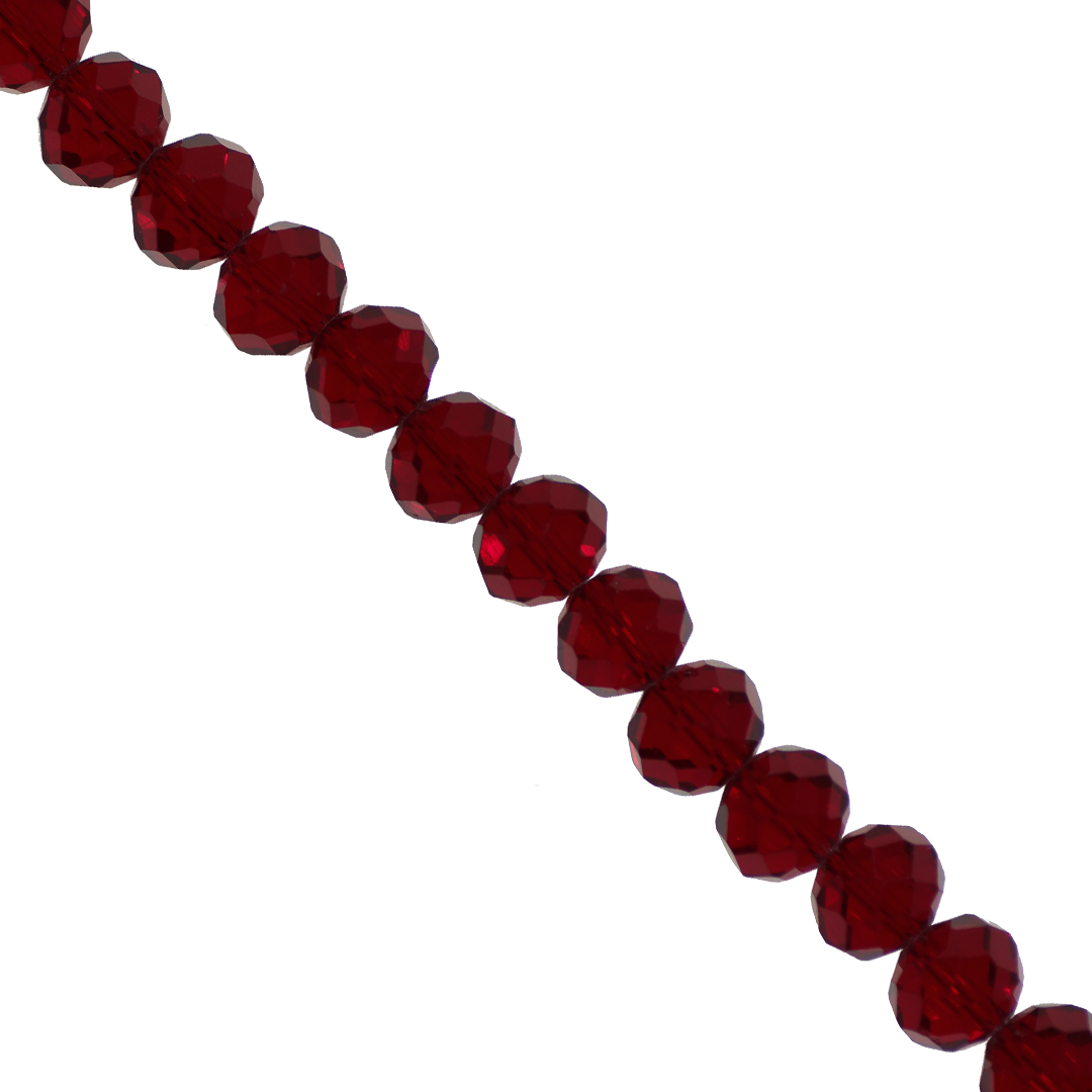 Glass Crystal Beads, Rondelle, Faceted, 6mm, Approx 80 pcs per strand, Available in Multiple Colours