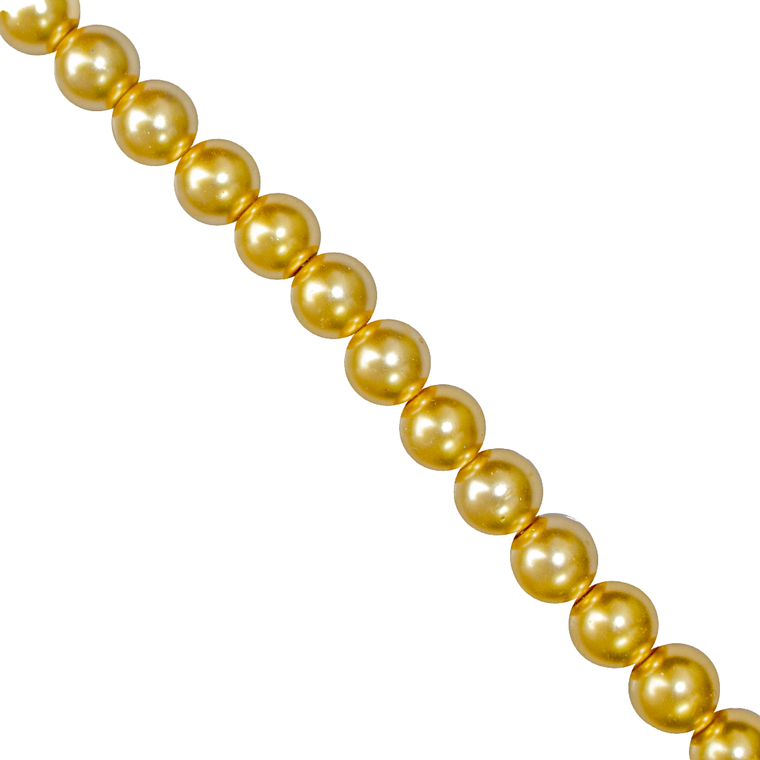 Glass Pearls, 6mm, Approx 140 pcs per strand, Available in Multiple Colour