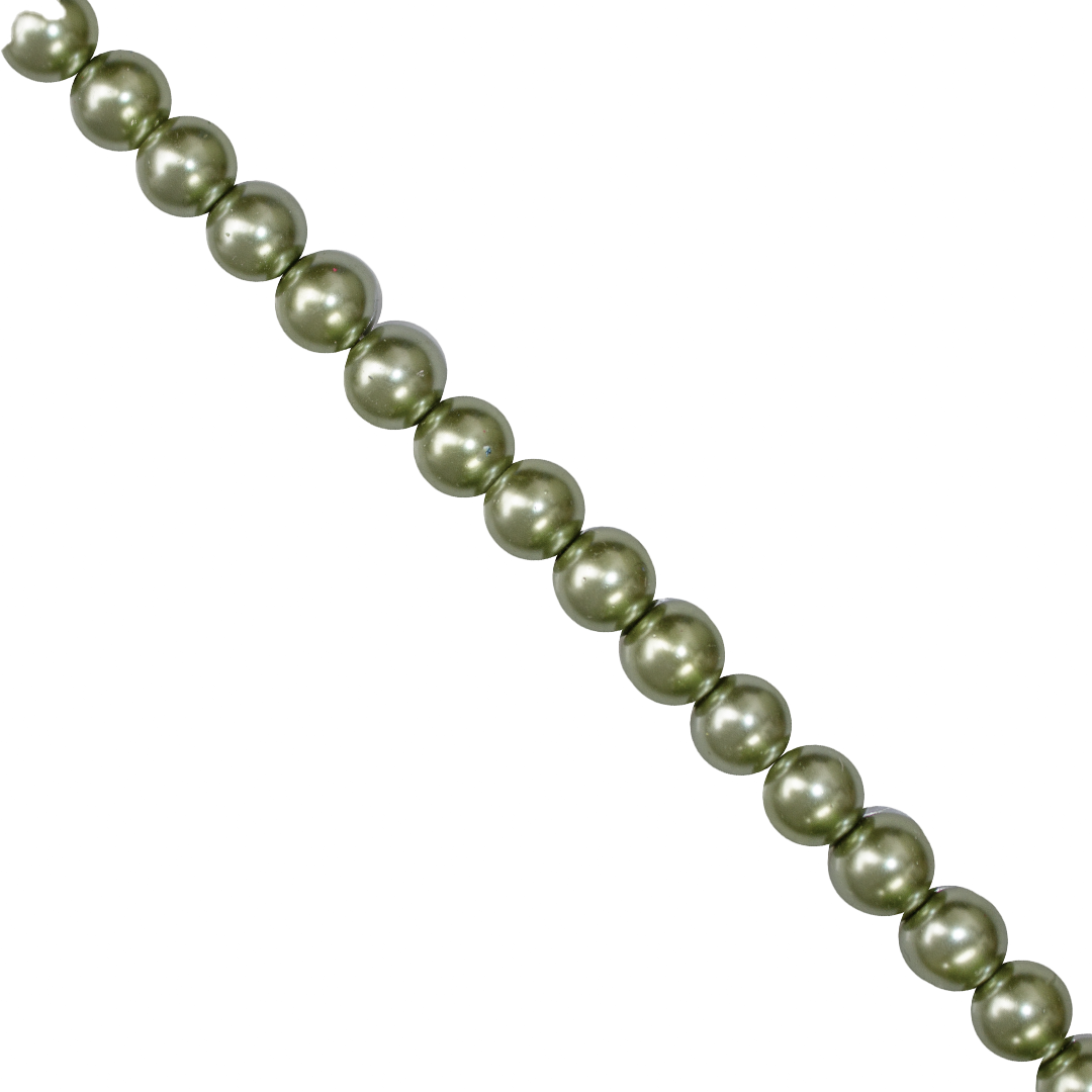 Glass Pearls, 8mm, Approx 100 pcs per strand, Available in Multiple Colours