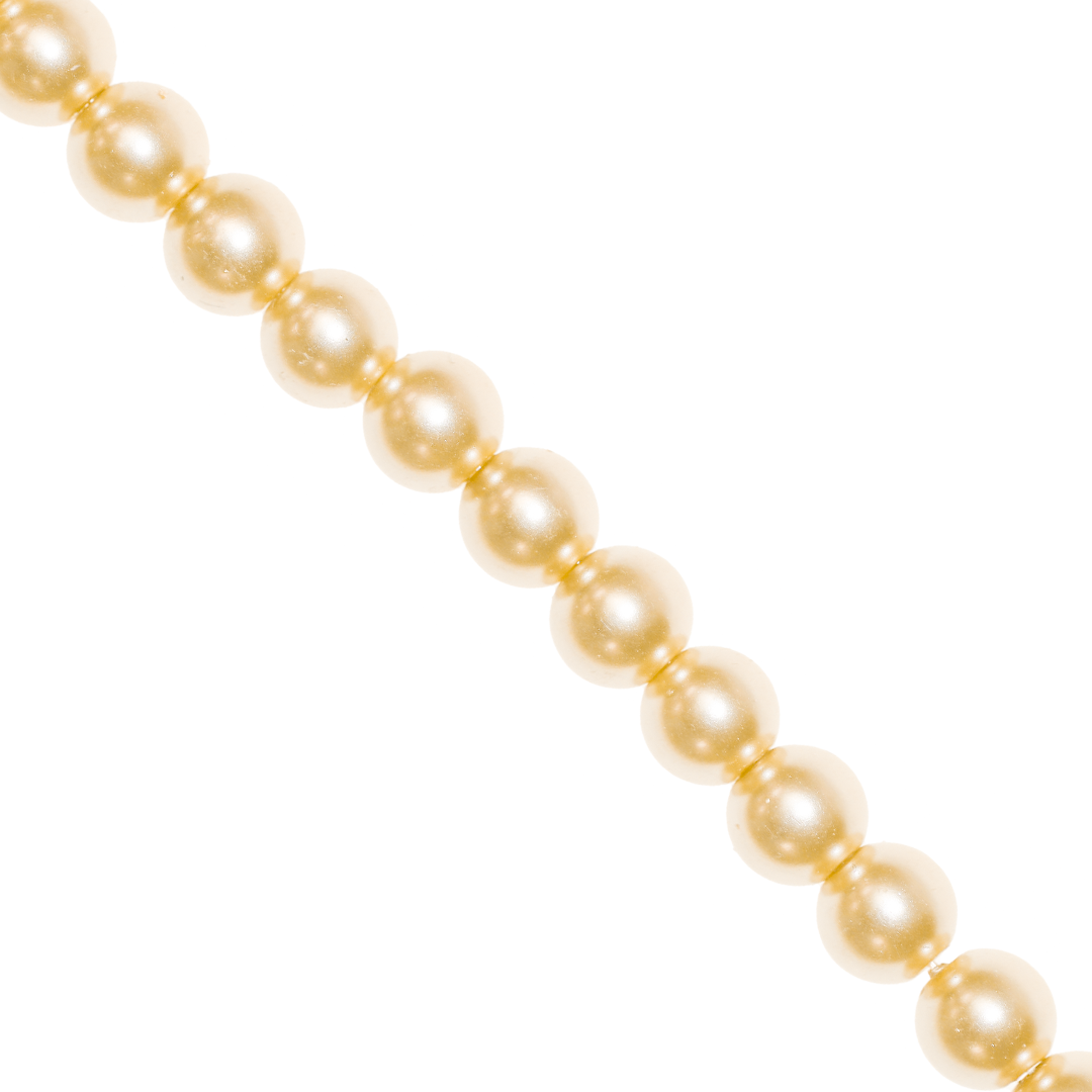 Glass Pearls, 6mm, Approx 140 pcs per strand, Available in Multiple Colour