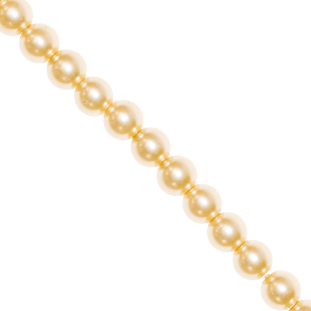 Glass Pearls, Peach, 16mm - 1mm (hole), 50 pcs per strand