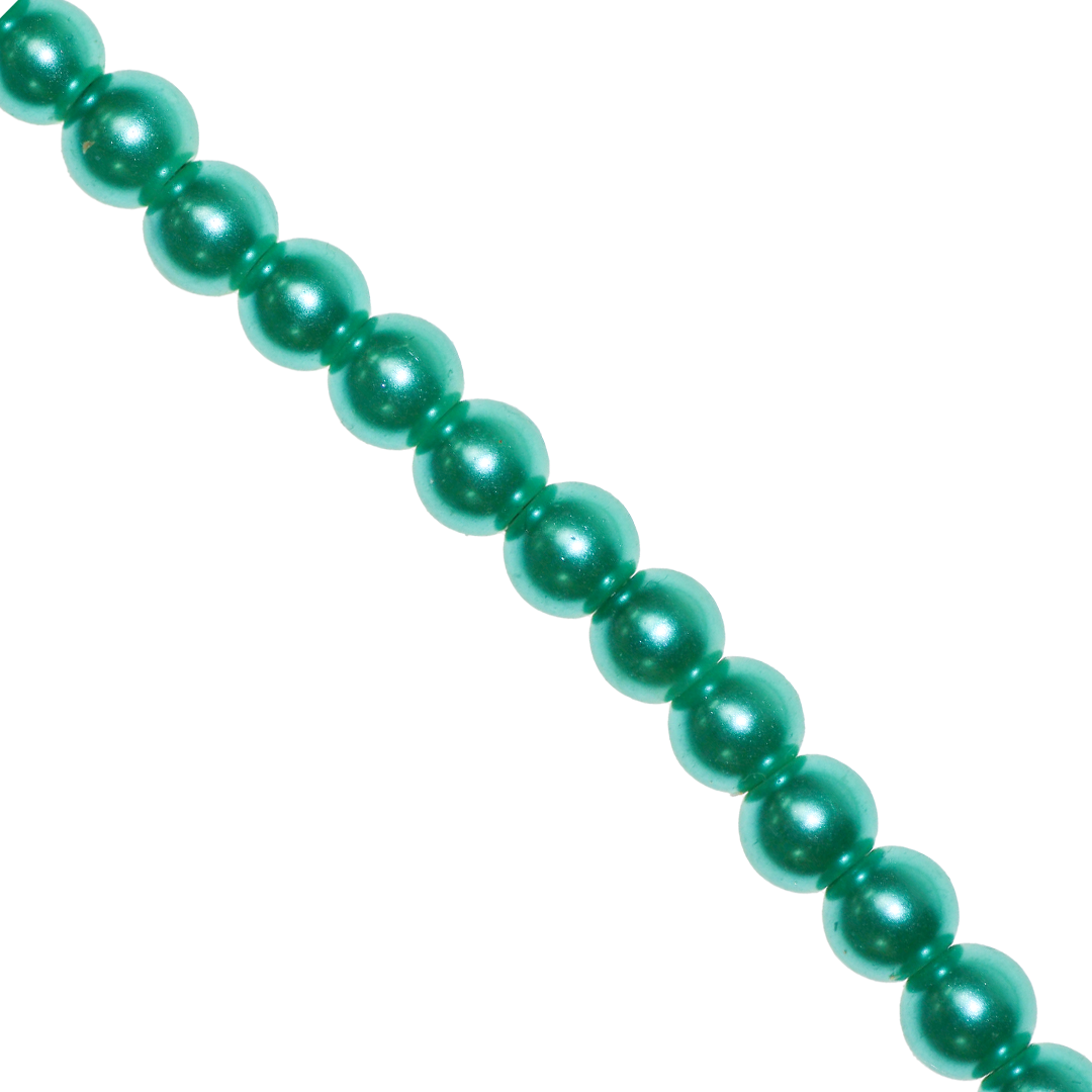 Glass Pearls, 6mm, Approx 140 pcs per strand, Available in Multiple Colour