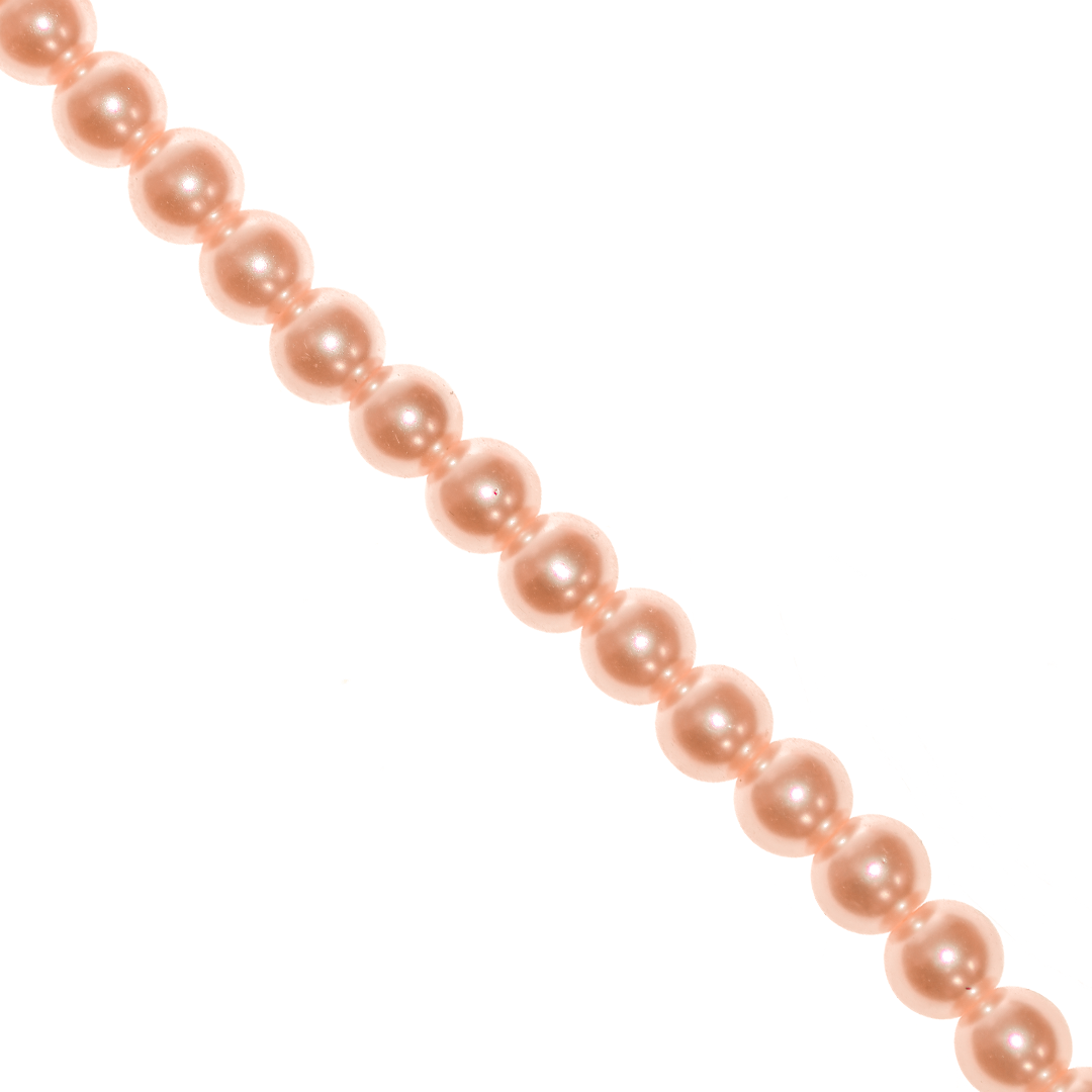 Glass Pearls, 6mm, Approx 140 pcs per strand, Available in Multiple Colour