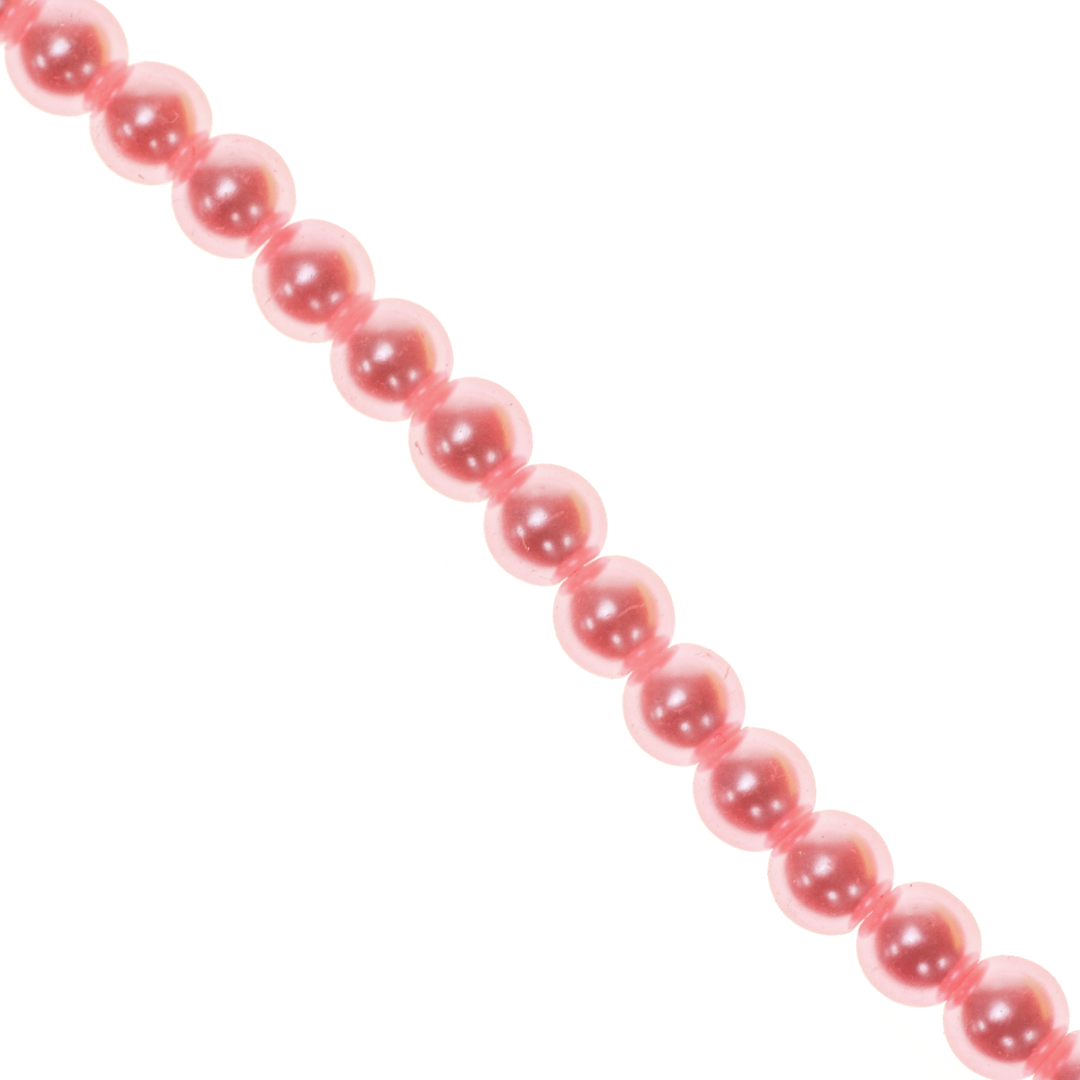 Glass Pearls, 6mm, Approx 140 pcs per strand, Available in Multiple Colour