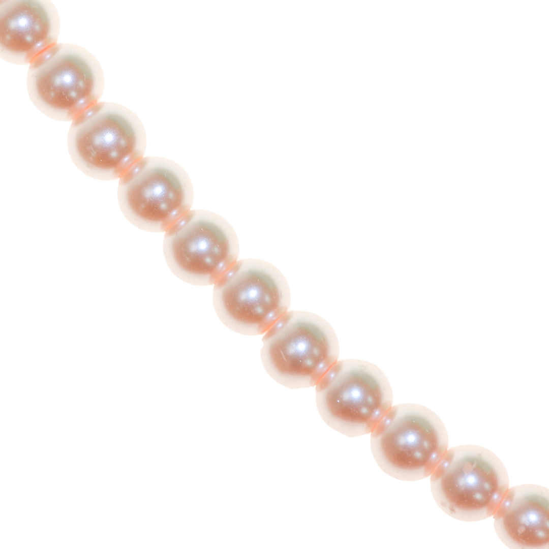 Glass Pearls, 6mm, Approx 140 pcs per strand, Available in Multiple Colour