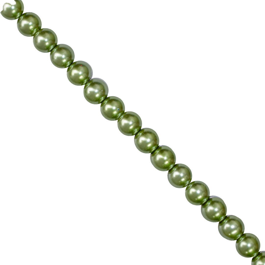 Glass Pearls, 10mm, Approx 80 pcs per strand, Available in Multiple Colours