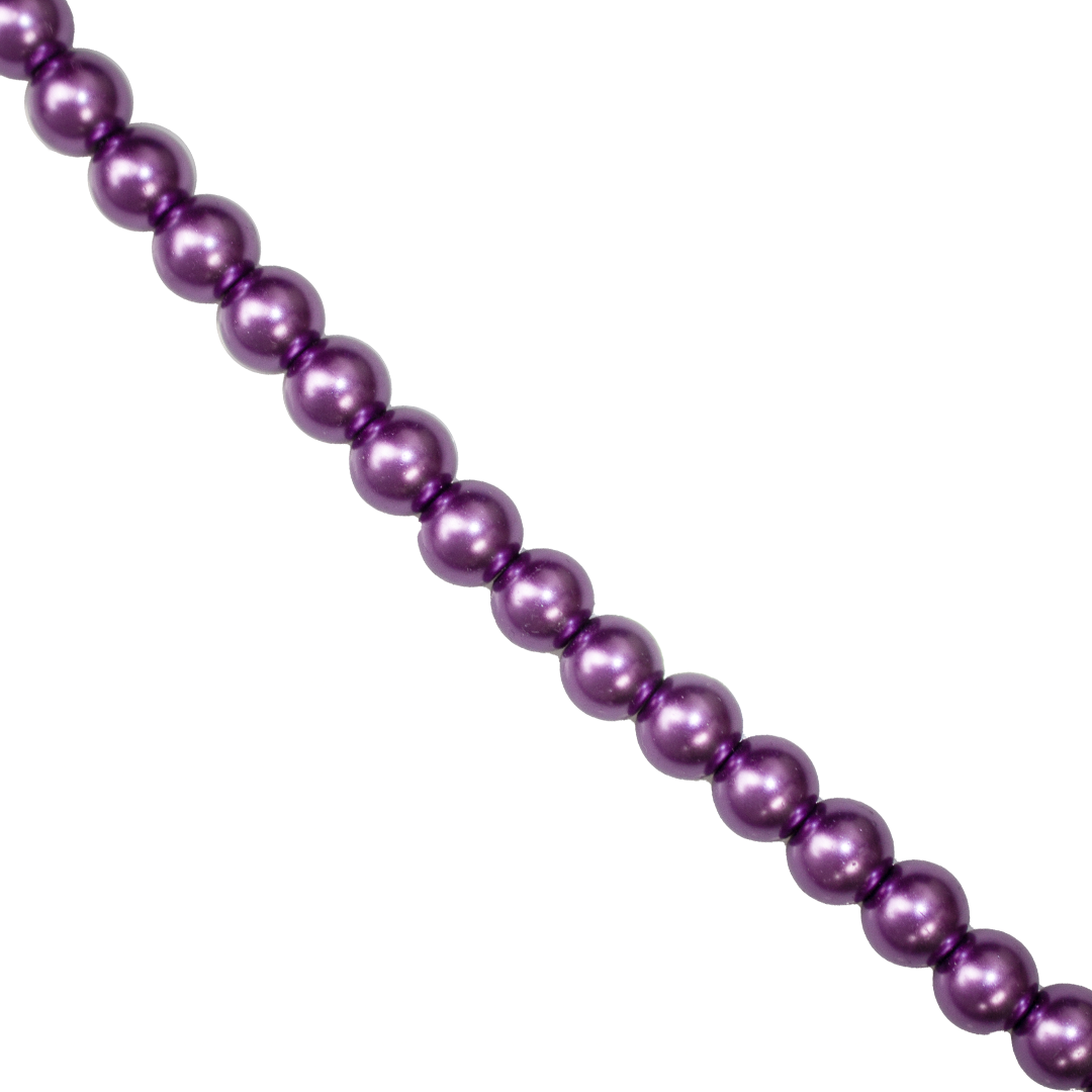 Glass Pearls, 8mm, Approx 100 pcs per strand, Available in Multiple Colours