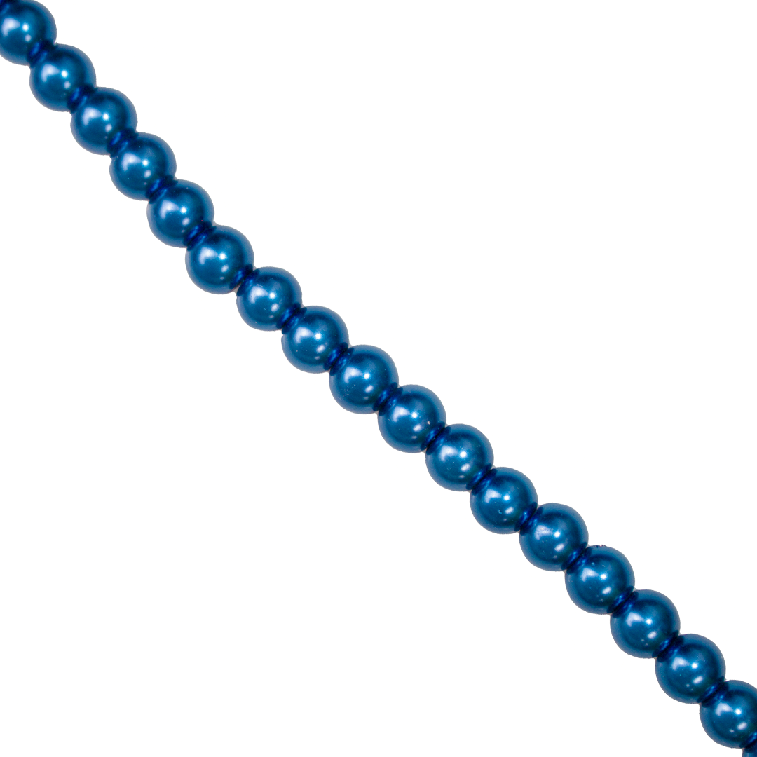 Glass Pearls, 6mm, Approx 140 pcs per strand, Available in Multiple Colour