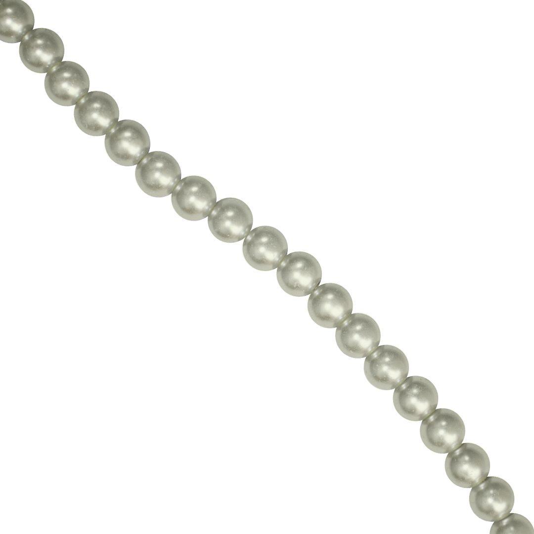 Glass Pearls, 6mm, Approx 140 pcs per strand, Available in Multiple Colour