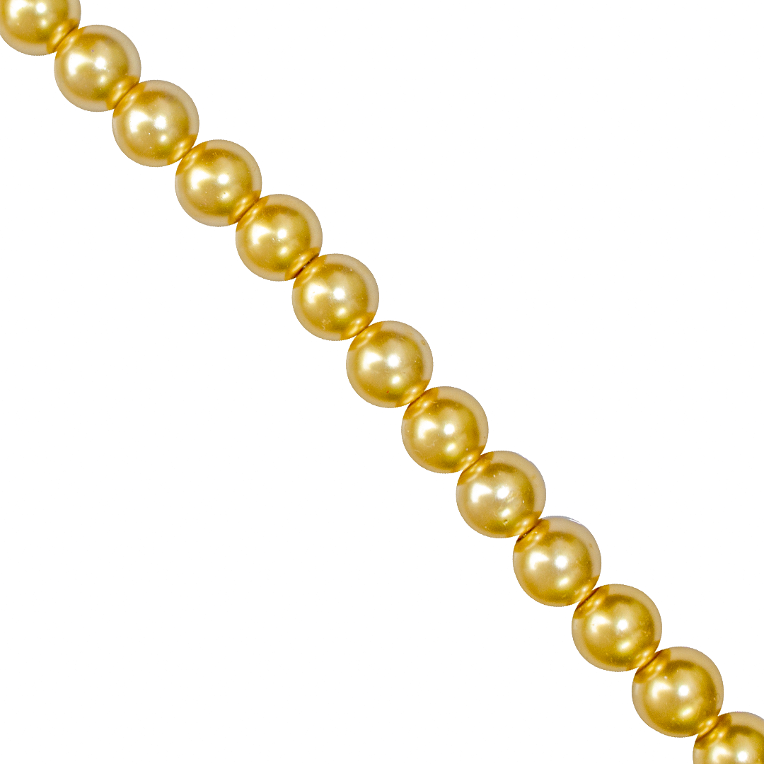 Glass Pearls, 6mm, Approx 140 pcs per strand, Available in Multiple Colour