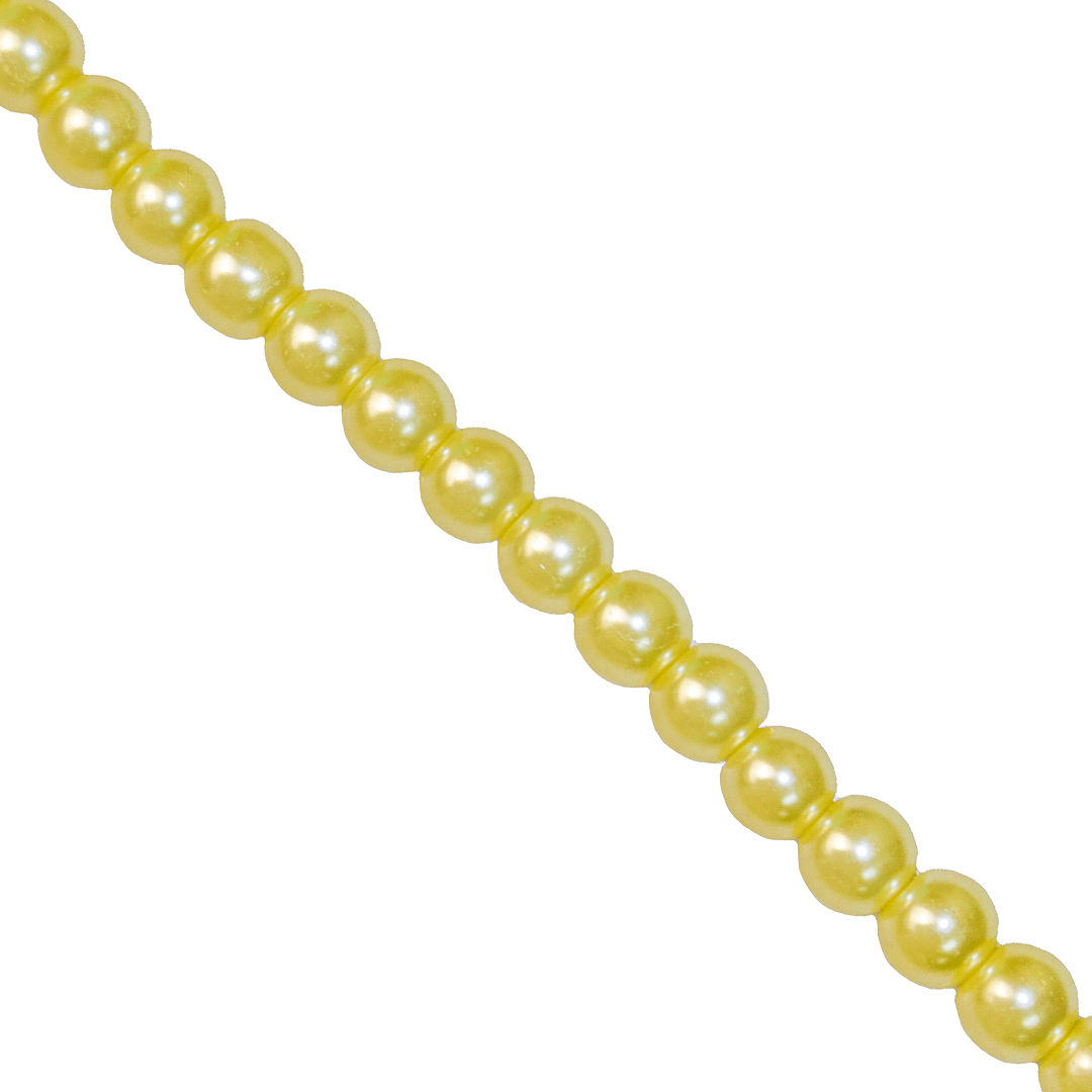 Glass Pearls, 4mm, Approx 200 pcs per strand, Available in Multiple Colours