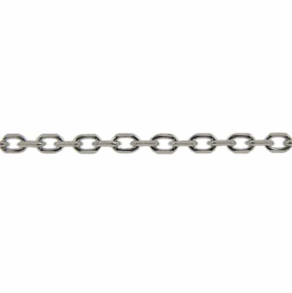 Chain, Diamond Cut, Cable Link Chain, 1mm, Sterling Silver - Sold per Inch