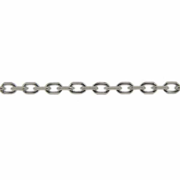 Chain, Diamond Cut, Cable Link Chain, 1mm, Sterling Silver - Sold per Inch