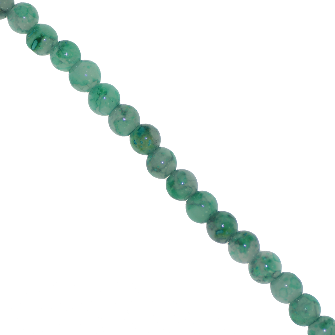 Marble Style Glass Beads, Tie Dyed, 4mm, Approx 190 pcs per strand, Available in Multiple Colours