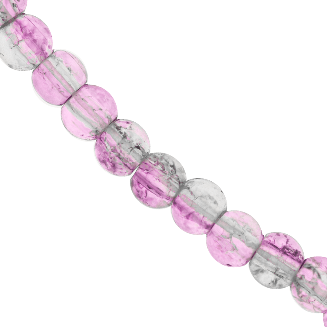 Marble Style Glass Beads, Cracked, 4mm, Approx 190 pcs per strand, Available in Multiple Colours