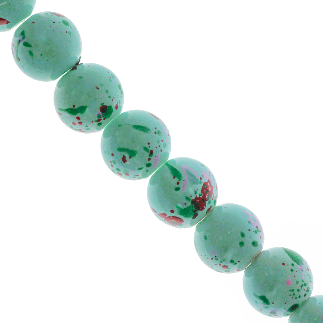 Marble Style Glass Beads, Splatter Paint Design, 4mm, Available in Multiple Colours