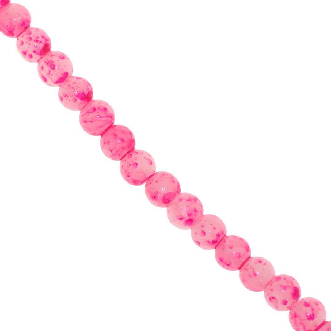 Marble Style Glass Beads, 6mm, Tie Dye, 140 pcs per strand, Available in Multiple Colours