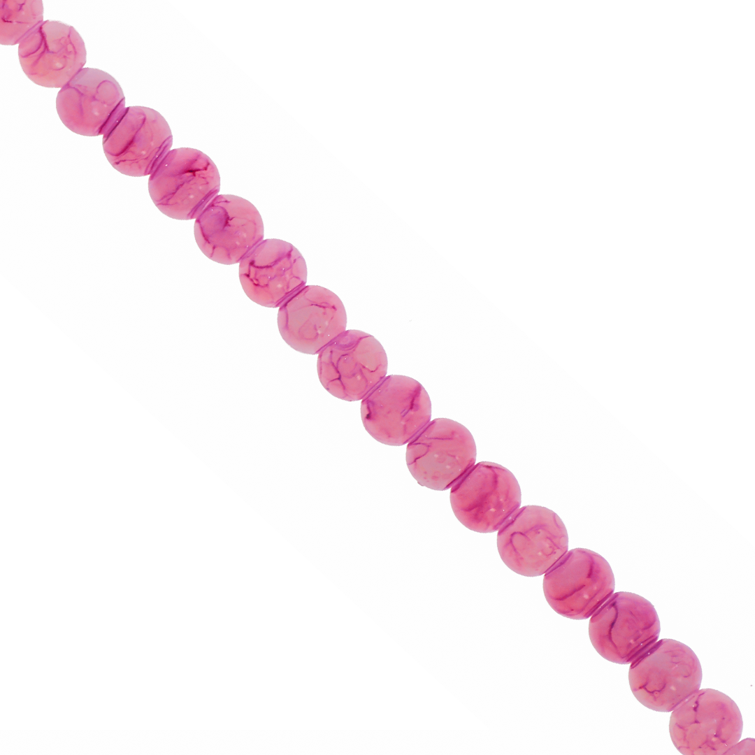 Marble Style Glass Beads, 6mm, Tie Dye, 140 pcs per strand, Available in Multiple Colours