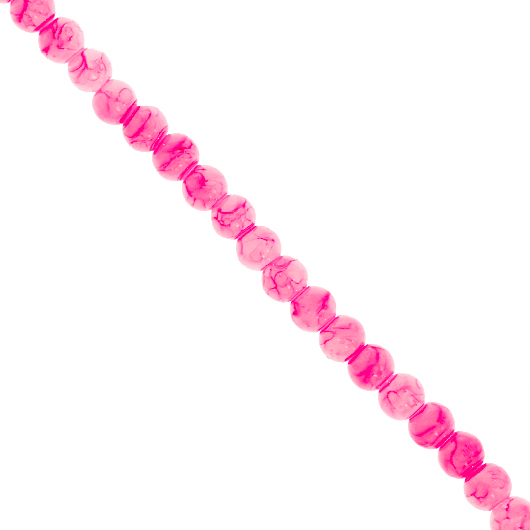 Marble Style Glass Beads, 6mm, Tie Dye, 140 pcs per strand, Available in Multiple Colours