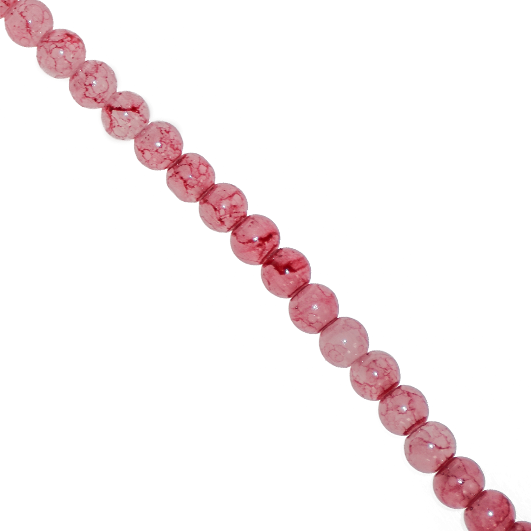 Marble Style Glass Beads, Tie Dye, 4mm, Approx 190 pcs per strand, Available in Multiple Colours